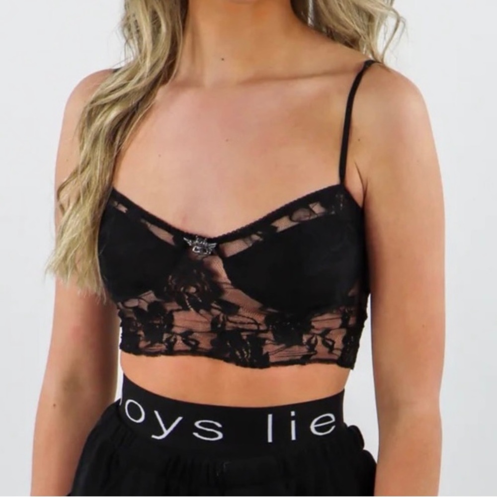 Boys Lie Black Lace Tank